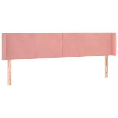 Produktbild von vidaXL Kopfteil mit Ohren Rosa 203x16x78/88 cm Samt