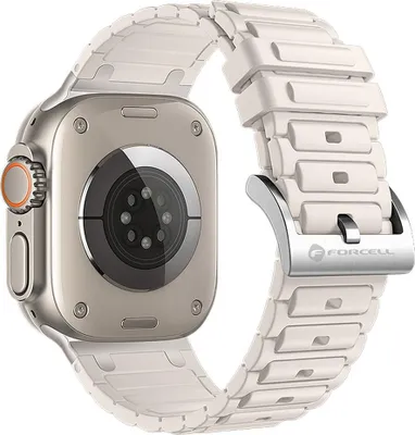 Obrázek produktu pro FORCELL F-DESIGN FA06 silikonový řemínek pro APPLE Watch 42 / 44 / 45 / 49 mm bílý