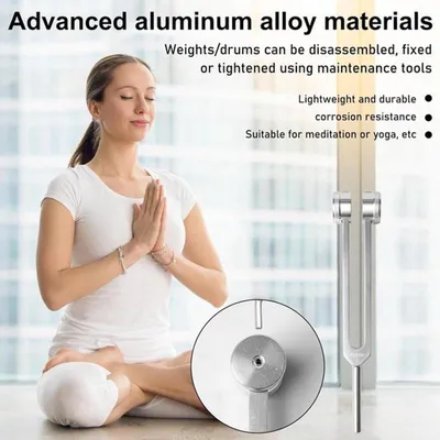 Stimmgabelset für Stimmgabeltherapie 128 Hz 256 Hz 512 Hz - Neurologie Aluminiumlegierung Stimmgabeln mit Silikonhammer für