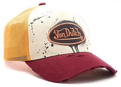 Obrázok produktu pre Šiltovka Von Dutch, štítok: červená/béžová/oranžová