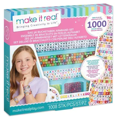 Armband-Set mit über 1000 Perlen & Buchstaben, DIY für Kinder