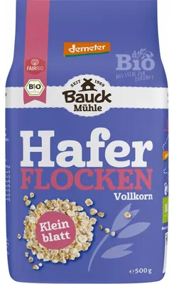 Produktbild von Bauckhof  Haferflocken Kleinblatt Demeter - 1 Beutel