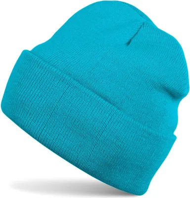 Produktbild von styleBREAKER Uni Beanie Mütze einfarbig | Klassische Feinstrick Winter Strickmütze mit breitem Umschlag | Elastische Beanie in vielen Farben für Damen und Herren