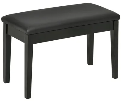 Immagine prodotto di Panca per pianoforte, regolabile in altezza, con spazio contenitore, cuscino in pelle, dimensioni 75x35x49 cm (nera)