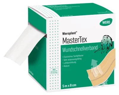 Produktbild von Weroplast MasterTex Wundschnellverband 5 m x 8 cm