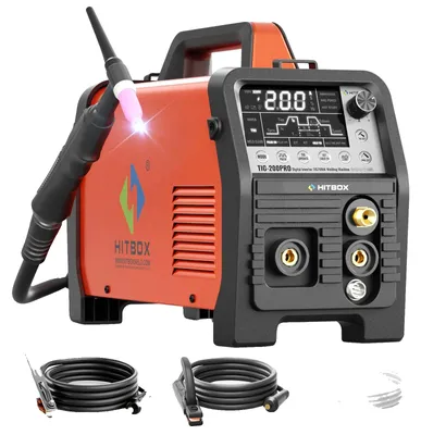 Zdjęcie produktu dla Spawarka, 6-w-1, cyfrowy wyświetlacz LED, model TIG200PRO