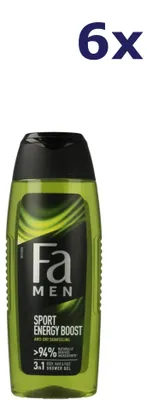 Image de 6 gels douche Fa 250 ml Men Sport Energy Boost