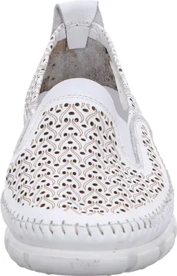 Produktbild von Gemini Damen Slipper Schlüpfschuh Lederschuh mit Lochmuster  395745-01, Größe:40 EU, Farbe:Weiß