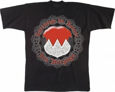 Produktbild von T-Shirt uni mit Print - Unterwegs im Namen... - 09886 schwarz - Gr. S-XXL Größe - L