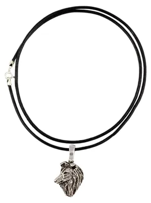 Image de Sheltie - Collier pour chien, pendentif argenté pour les amoureux des chiens, bijou raffiné signé Art-Dog