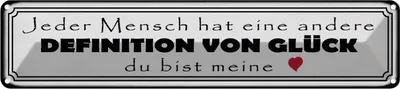 Produktbild von vianmo Blechschild 10x46 cm Jeder andere Definition Glück Spruch Zitat