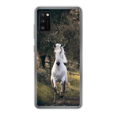 Produktbild von MuchoWow® Handyhülle Schutzhülle Hülle für Samsung Galaxy A41 Pferd - Natur - Schlamm Silikon Softcase Handy Hülle - Mobiltelefon