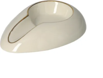Produktbild von AKRA Keramik Zigarrenaschenbecher weiß / gold für 1 Zigarre