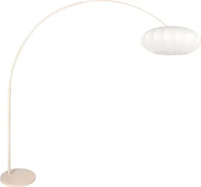 Image de Lampadaire - beige blanc - Sparkled Light - métal textile - Ø 45cm - E27 - 4318CR - Steinhauer