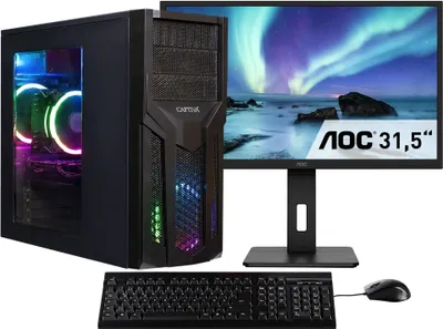 Produktbild von CAPTIVA Power Starter R80-034 TFT Bundle, 3,9 GHz, AMD Ryzen™ 5, 5600G, 32 GB, 1 TB, DVD-RW