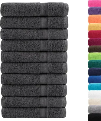 Produktbild von vidaXL Premium Saunatücher SOLUND 10 Stk. Anthrazit 80x200 cm 600 g/m²