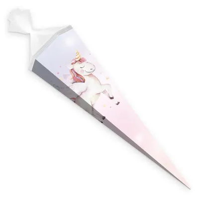 Produktbild von itenga Schultüte Einhorn 85cm mit Tüllverschluss