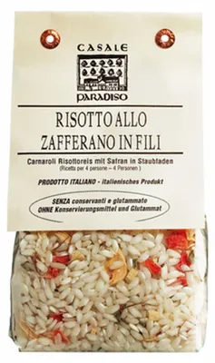 Immagine prodotto di Risotto con fili di zafferano 300 gr. - Casale Paradiso