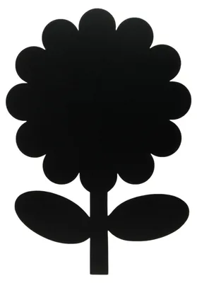 Produktbild von Securit® Silhouette Blumenwand-Kreidetafel in Schwarz