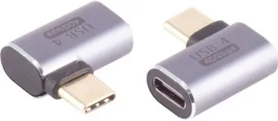 Produktbild von USB-C 90° Winkeladapter, 40 Gbps, Bidirektionale Datenübertragung, horizontal, links/rechts