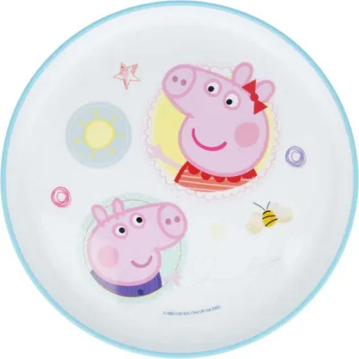 Produktbild von Peppa Pig Teller - rutschfester Plastik Teller für Kinder
