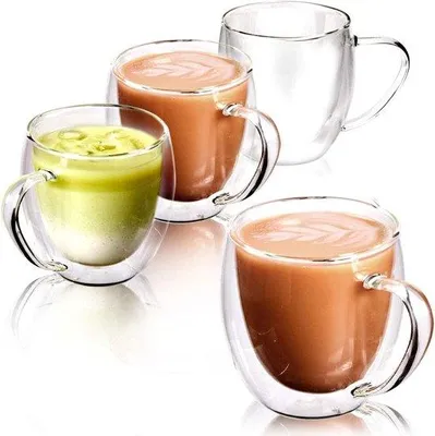 Productafbeelding van Famanu Latte Macchiato glazen, dubbelwandig - set van 4, 250 ml