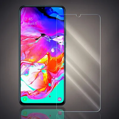 Produktbild von Panzer Folie für Samsung Galaxy A70 Echt Glas Displayschutzfolie Transparent Glasfolie 9H Härtegrad Schutzglasfolie
