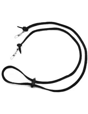 Immagine prodotto di Cinturino per il mento del cappello Cinturino per l'equitazione in pelle Cinturino per il cappello in pelle Cinturino per il mento regolabile con gancio in metallo Nero