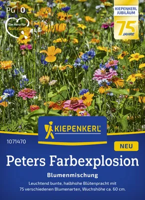 Produktbild von Kiepenkerl Blumenmischungsamen Peters Farbexplosion 2 bis 3 m²