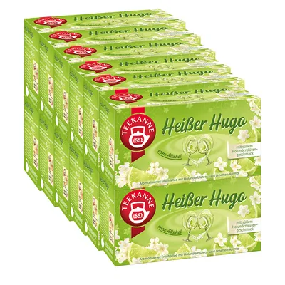 Produktbild von Teekanne Heißer Hugo mit Holunderblüte und Limettenaroma 45g 12er Pack