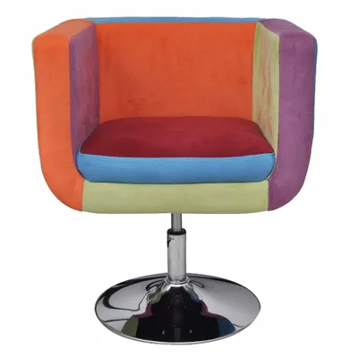 Produktbild von vidaXL Würfel-Sessel mit Patchwork-Design Stoff
