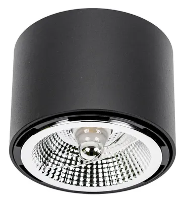 Produktbild von Spectrum Aufbauleuchte Chloe AR111 Schwarz rund Ø12cm max. 50W GU10 ohne Leuchtmittel