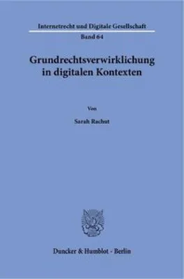 Produktbild von Grundrechtsverwirklichung in digitalen Kontexten