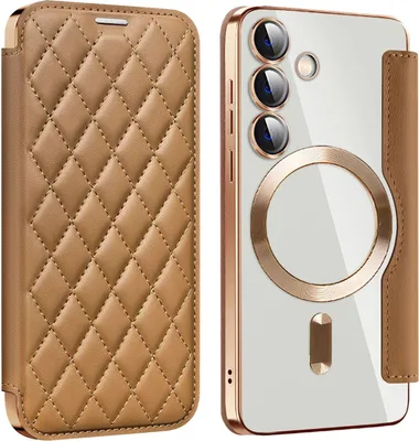 Immagine prodotto di Per Samsung Galaxy S25 5G 360 gradi Full Body Magsafe RFID Anti Data Theft Art Custodia in pelle marrone