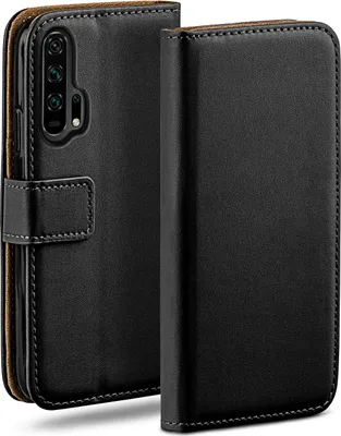 Produktbild von moex® Book Case kompatibel mit Honor 20 Pro - Hülle 360 Grad klappbar, Schwarz