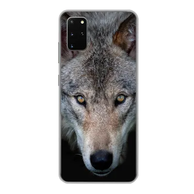 Produktbild von MuchoWow® Handyhülle Schutzhülle Hülle für Samsung Galaxy S20 Plus Wolf - Porträt - Schwarz Silikon Softcase Handy Hülle - Hartschale