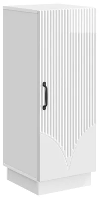 Image de Buffet Blanc brillant 33 x 34,5 x 87 cm Bois d'ingénierie