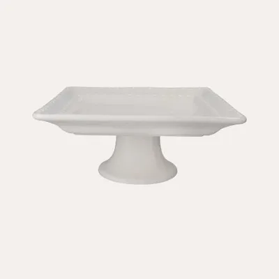Image de KEYHOMESTORE | Plateau carré blanc en céramique