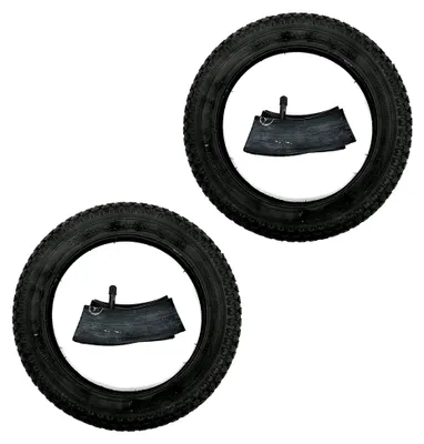 Produktbild von 2er Set Reifen und Schlauch 12,5 x 1,75 x 2 1/4" für Kinderfahrrad und Kinderwagen