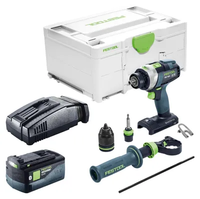 Zdjęcie produktu dla Wiertarko-wkrętarka udarowa Festool TPC 18/4-Basic 18 V 75 Nm + 1x akumulator 5,0 Ah + szybka ładowarka + Systainer