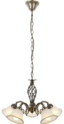 Produktbild von Hängelampe, Lüster, Altmessing, 5-flammig, D 60 cm