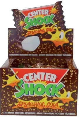 Image de Centre Shock Cola, chewing-gum extra acidulé, boîte de 100 pièces