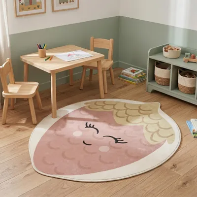 Produktbild von Volero - Waschbarer Kinderteppich - Berry Erdbeere Rosa - Ø 100 cm - Kinderzimmer, Babyzimmer