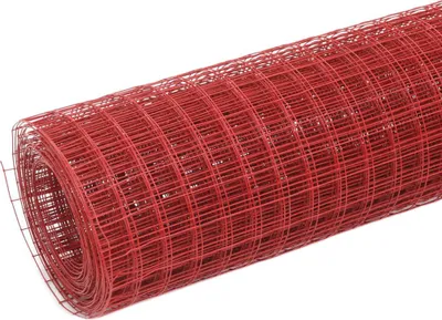 Produktbild von vidaXL Drahtzaun Stahl mit PVC-Beschichtung 25x1,5 m Rot