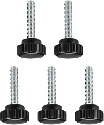 Zdjęcie produktu dla Omgoods - Zestaw 5 pokręteł zaciskowych z rowkowaniem, gwint M6 x 25 mm, do maszyn