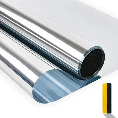 Produktbild von Famanu Sonnenschutzfolie - Selbstklebende Spiegelfolie mit UV-Schutz und Sichtschutz - 44,5 x 300 cm