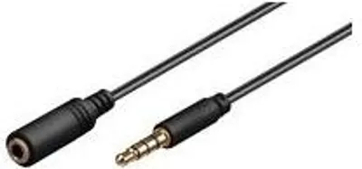 Obrázek produktu pro Microconnect IPOD003B, 3.5mm, Samec, 3.5mm, Samice, 1 m, Černá