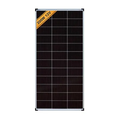 Produktbild von enjoy solar® Solarpanel klassisches monokristallines Solarmodul 200W 12V (silberner Rahmen), 210mm Perc-Zellen