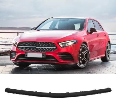Produktbild von Vordere Stoßstange untere Mittelverkleidung für Kratzerproof für A-Klasse W177 AMG Line Pre-Facelift 2019-2022 Gloss Black: 1778854302