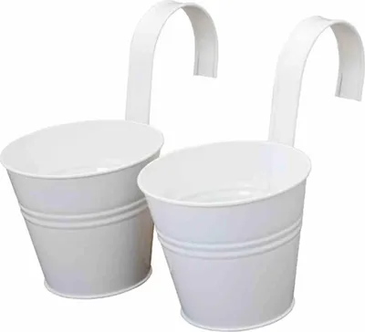 Image de Siena Garden pot de fleurs set de 2 pièces blanc